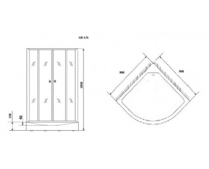 Душевая кабина Grossman GR171 Classic 90х90 см