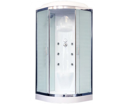 Душевая кабина Royal Bath RB 90HK7-WC-CH 90х90 см, с матовыми стеклами