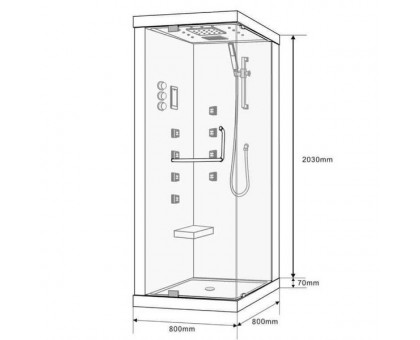 Душевая кабина Wasserfalle W-9800