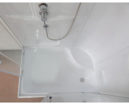 Душевая кабина Royal Bath RB 8100BP1-T 100х80 см, с прозрачными стеклами, левосторонняя