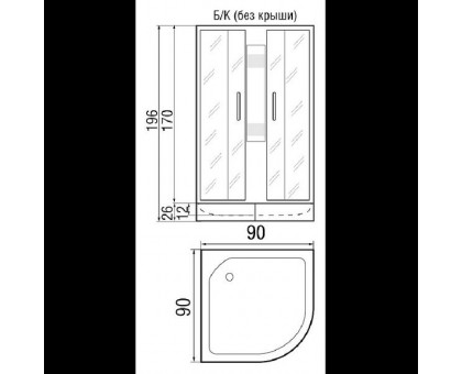 Душевая кабина River AMUR 90/24 Б/К МТ