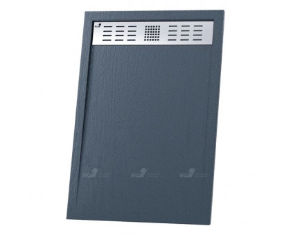 Душевой поддон RGW STM-G 80x160 см, прямоугольный, искусственный камень, графит