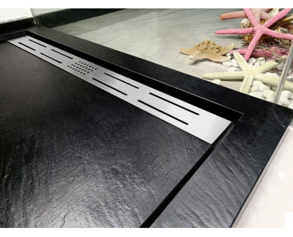 Душевой поддон WeltWasser WW TRS 12090 STONE-BL 120х90 см черный с сифоном