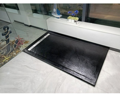 Душевой поддон WeltWasser WW TRS 10080 STONE-BL 100х80 см черный с сифоном