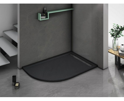 Душевой поддон WeltWasser WW TRR 12090 STONE-BL R 120х90 см черный с сифоном