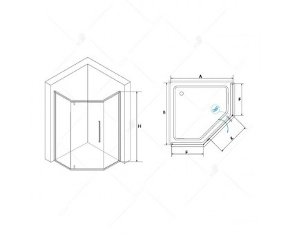 Душевой уголок RGW SV-81B 100x100, прозрачное стекло