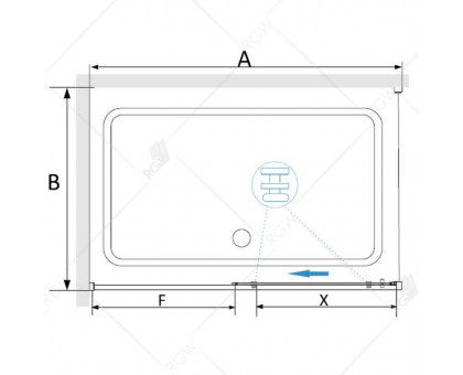 Душевой уголок RGW SV-42B (SV-12B + Z-050-2B) 140x90, прозрачное стекло