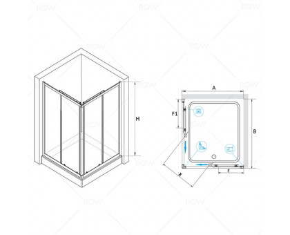 Душевой уголок RGW CL-42 80x120, стекло шиншилла