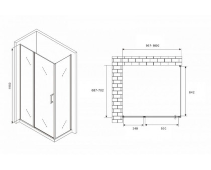 Душевой уголок ABBER Sonnenstrand AG04100S-S70