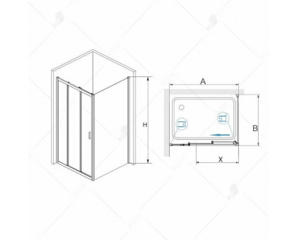 Душевой уголок RGW PA-73 P (PA-13 + 2Z-33) 170x100, прозрачное стекло