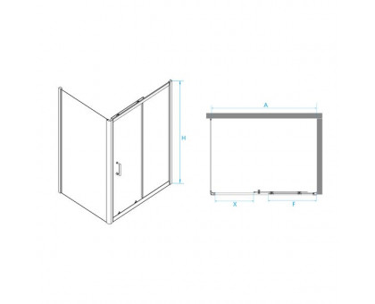 Душевой уголок RGW PA-74 (PA-14 + Z-050-2) 170x100, прозрачное стекло