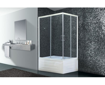 Душевой уголок Royal Bath RB 8100BP-T 100х80 см, с прозрачными стеклами, левосторонний