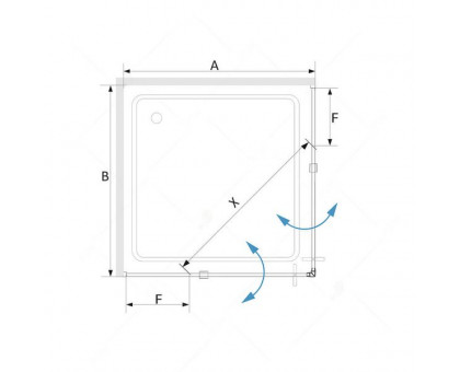 Душевой уголок RGW SV-33B 90x90, прозрачное стекло